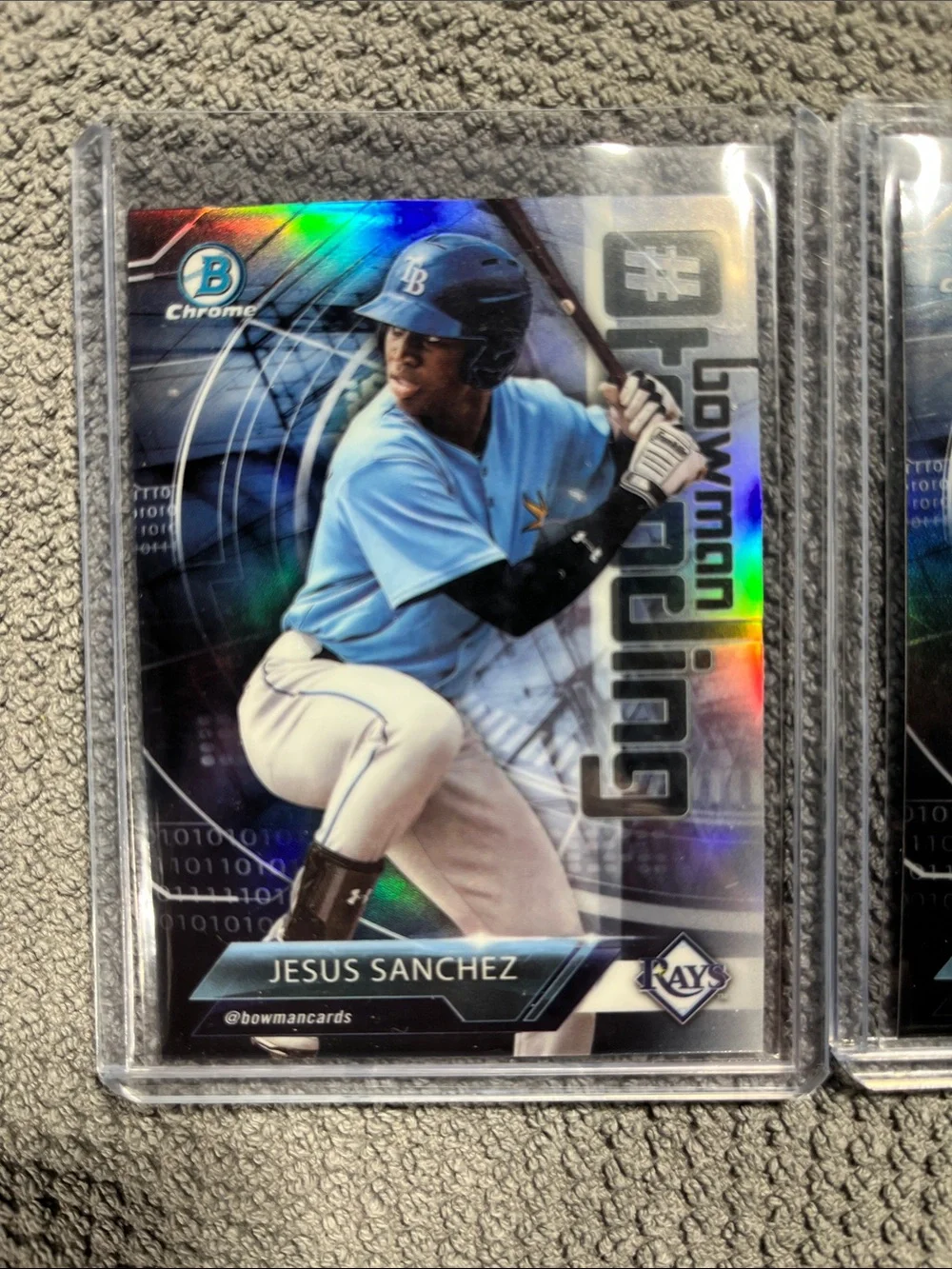 Lot (2) 2018 Bowman Chrome Trending Refractor Jesus Sanchez #-JS
